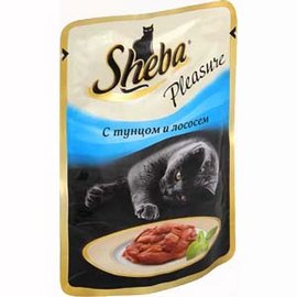 Sheba Pleasure \ Шеба консервы для кошек Тунец с лососем