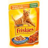 Friskies \ Фрискис консервы для кошек Курица, Утка и Морковь
