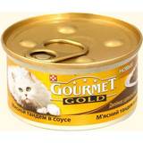 Gourme Gold \ Гурме Голд консервы для кошек мясной тандем в коричневом соусе Утка с Индейкой