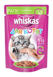 Whiskas \ Вискас консервы для котят Рагу с ягненком
