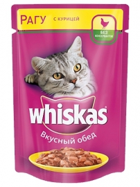 Whiskas \ Вискас консервы для кошек Рагу Курица