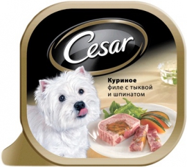 Cesar \ Цезарь консервы для собак Куриное филе/Тыква/Шпинат