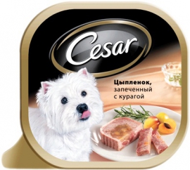 Cesar \ Цезарь консервы для собак Цыпленок, запеченный с курагой