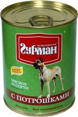 Четвероногий Гурман консервы для собак Мясное ассорти с потрошками